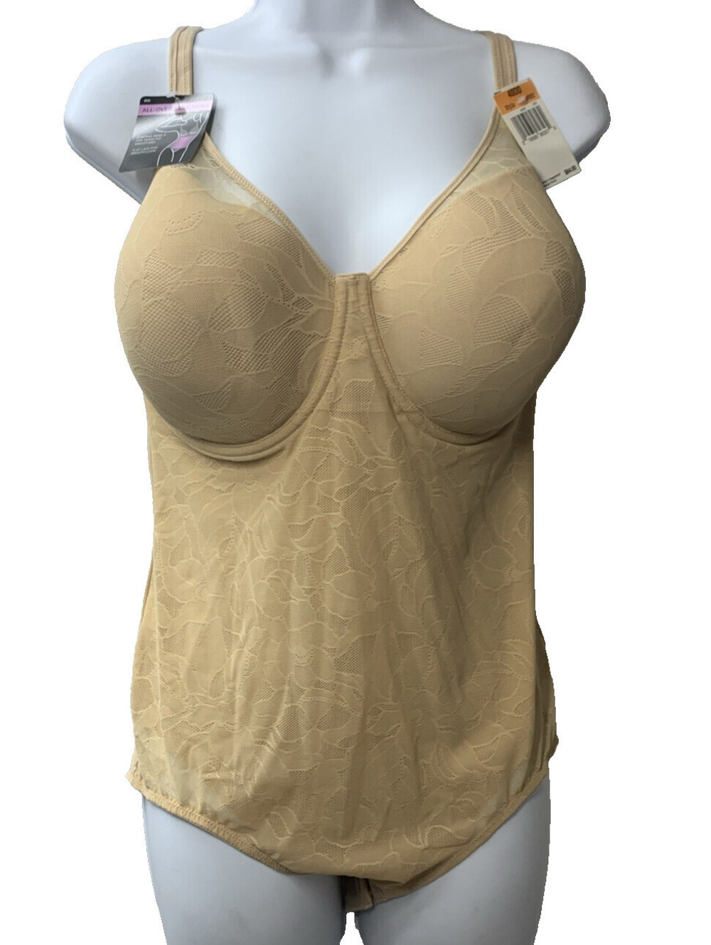 Bali womens Ultra Light Body Briefer Fajas Shapewear DF6552 Bodysuit Nude 40DD